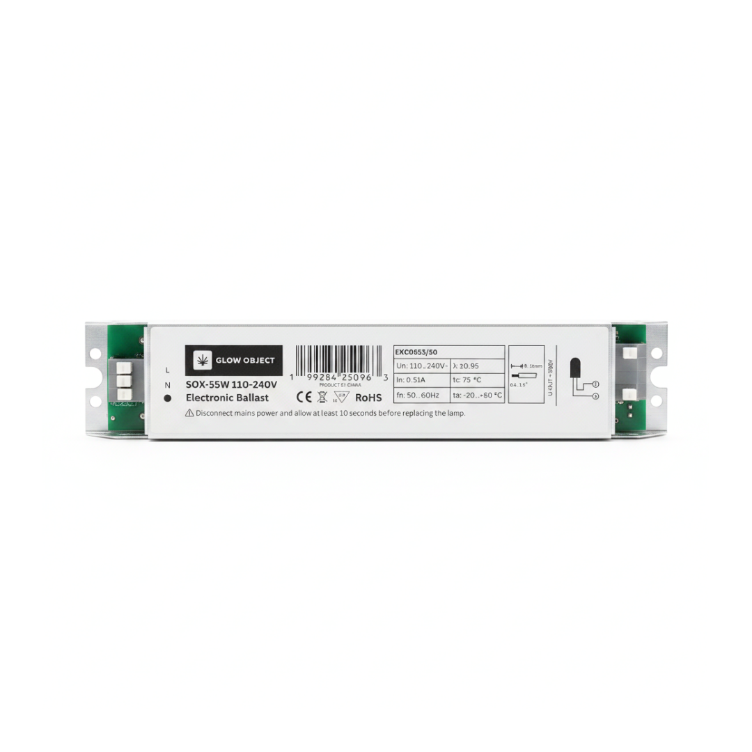 Glow Object 110-240v ALL-IN-ONE metal electronic ballast for SOX 55W low pressure sodium  lamps on a white background