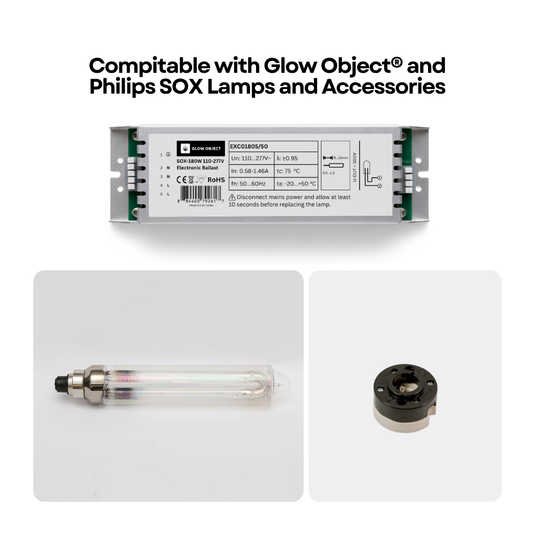 SOX-180W Electronic Ballast – Compatible with Glow Object and Philips SOX LPS Lamps and B22 Socket
